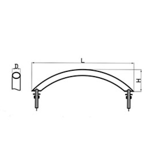 HAND RAIL AISI316, OVAL PIPE-531