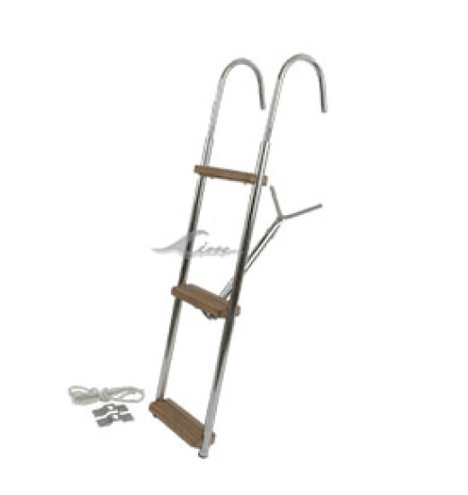 BOW LADDER WITH WOODEN STEPS -485