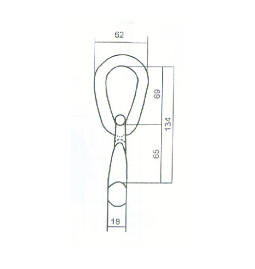 PEAR LINK WITH EYE GRAB HOOK-745