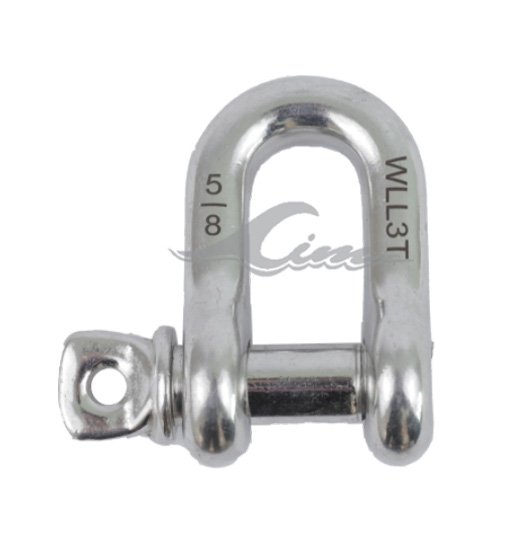 D-SHACKLE AISI316, EYE-SCREW PIN-845