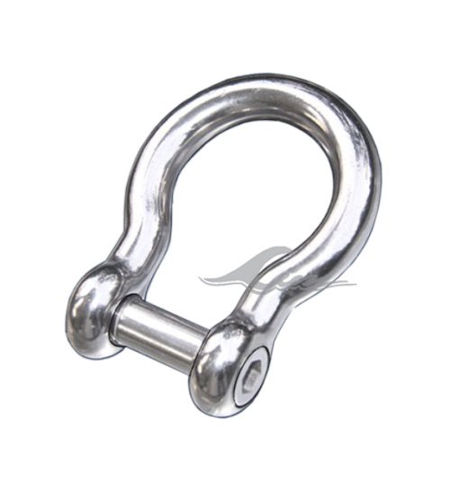 BOW-SHACKLE AISI316,HEXAGON PIN-839