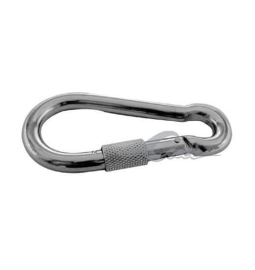 SNAP HOOK, ELECTRIC GALVANIZED, WITH SAFETY SCREW-978