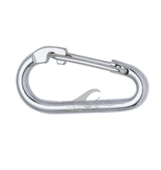 OVAL SNAP HOOK AISI316,WITH FLAT NOSE AND WIRE SPRING-1062