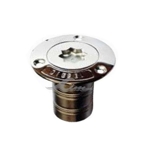 DECK FILLER AISI316, WITH OCTAGON KEYHOLE FOR WINCH HANDLE-1270