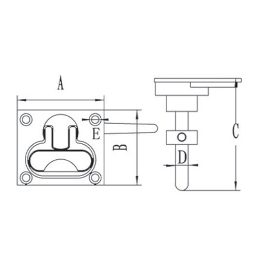 TURNING LOCK WITH LIFT HANDLE-1383