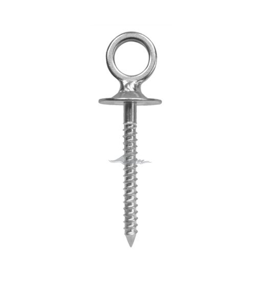 RING SCREW AISI316,WITH COLLAR+ WOOD THREAD-1615