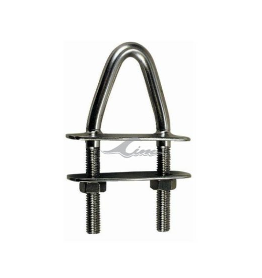 U-BOLT AISI316, WITH TRIANGLE TOP AND WELDED PLATE-1530
