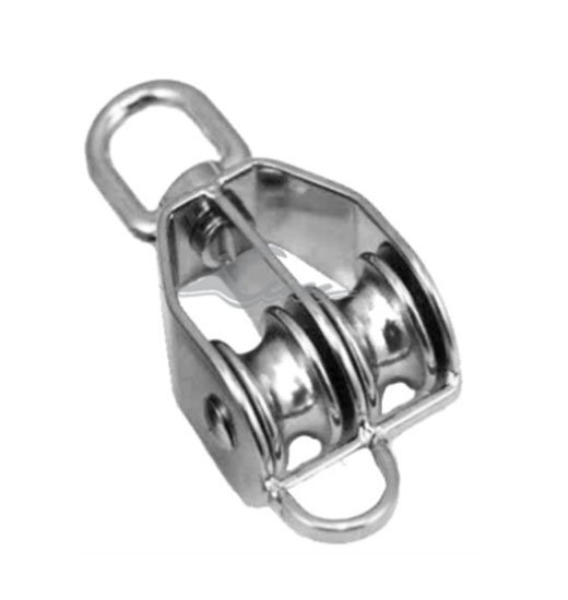 PULLEYS AISI316 DOUBLE WITH SWIVEL AND BECKET-1870