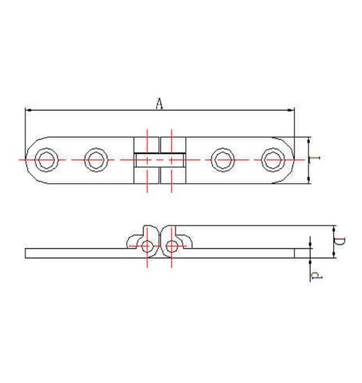 Brass Counter Hinges, polished + chromed-2180