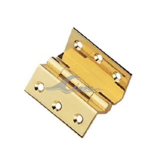 Brass Cranked Hinges, polished + chromed-2173
