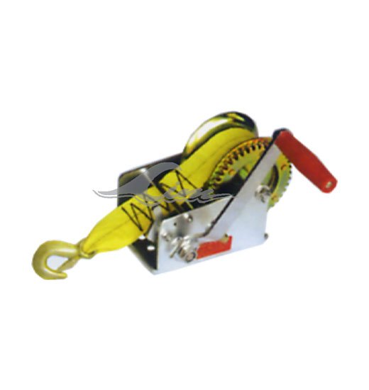 TRAILER WINCH WITH BELT AND HOOK TWO SPEED-2159