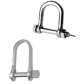 SHACKLE AISI316 WITH NUT AND COTTER PIN