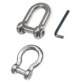 BOW-SHACKLE AISI316 CAPTIVE PIN