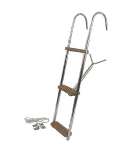BOW LADDER WITH WOODEN STEPS