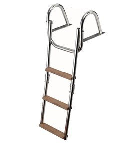 FOLDING LADDER AISI316 WITH HANDRAIL