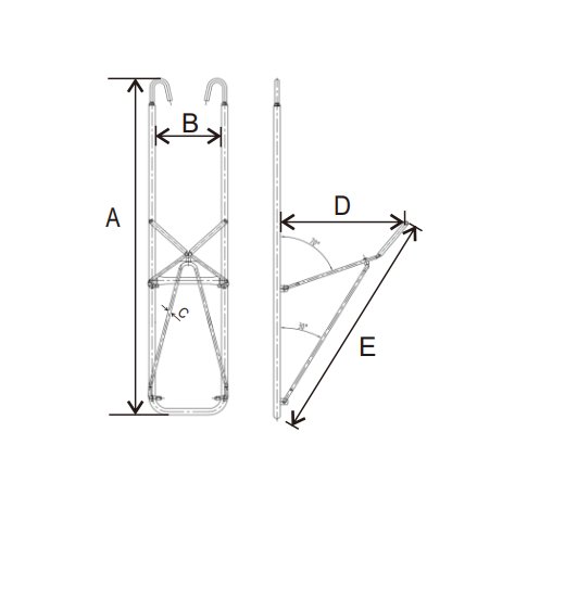 BOW LADDER AISI316 WITH SOLID SPACER -2619