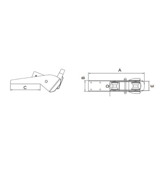 BOW ROLLER AISI316, PIVOTING ROLLERS-2590