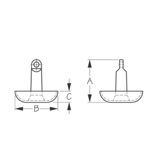 MUSHROOM ANCHOR,PVC COATED-2584