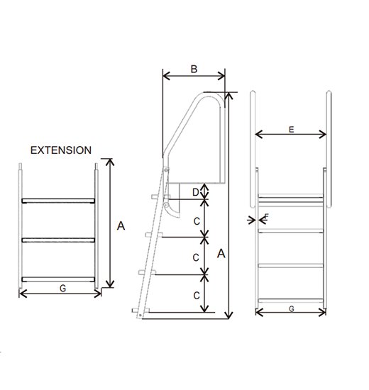 CIM-LIFTUP-LADDER AISI 316-2634