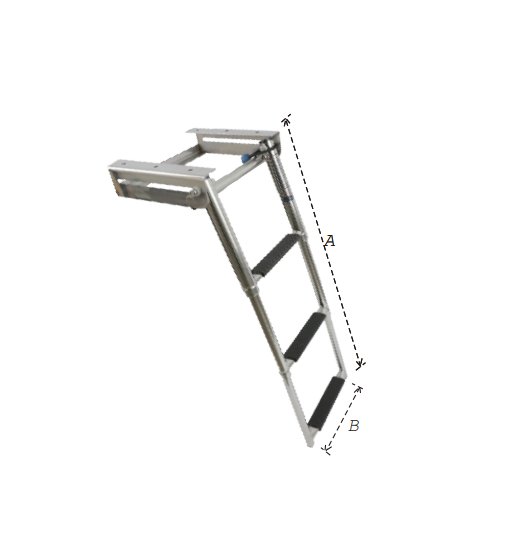 TELESCOPIC LADDER AISI316 UNDER PLATFORM-2665