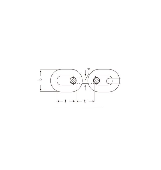 ANCHOR CHAIN DIN766, SHORT LINK, HOT DIPPED GALV.-2677