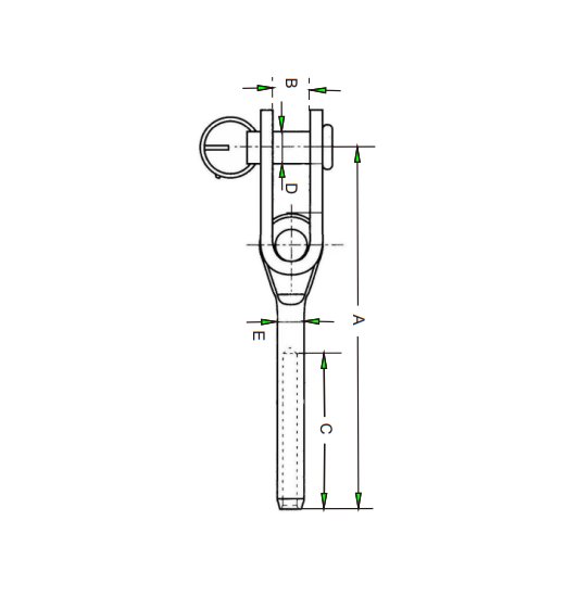 SWAGE TERMINAL AISI316, WITH TOGGLE-2713