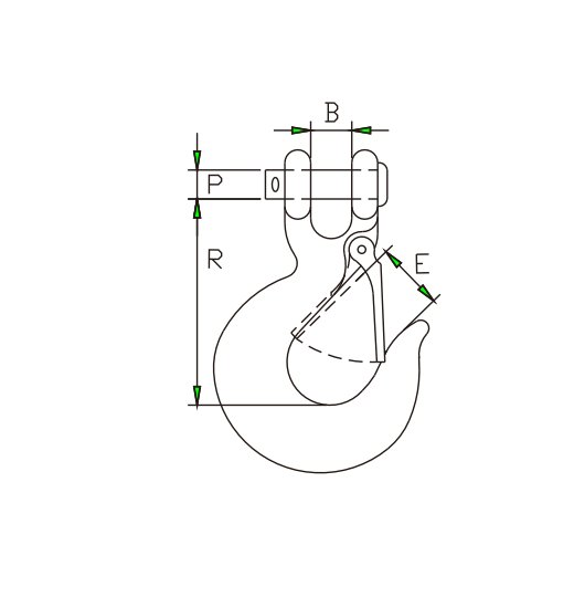 CLEVIS SLIPHOOK WITH LATCH-2753