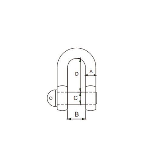 SHACKLES AISI316,STRAIGHT DEE-2730
