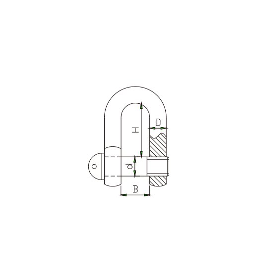 SHACKLES HOT DIPPED GALVANIZED  STRAIGHT DEE-2727