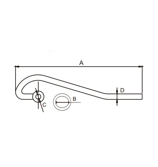 J-HOOK AISI316, WITH RING-2759