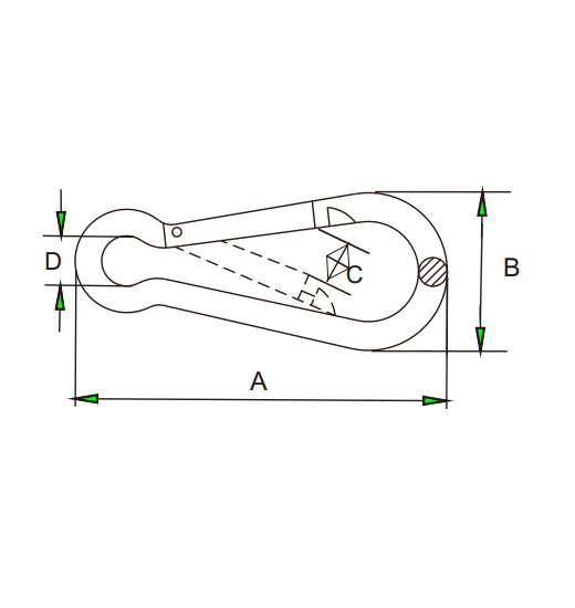 SNAP HOOK AISI316, DIN 5299-C-2777