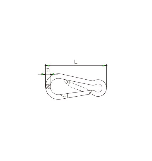SNAP HOOK, ELECTRIC GALVANIZED-2766