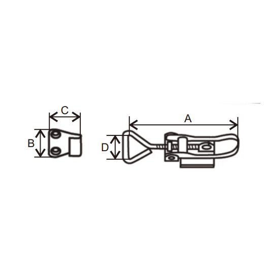ADJUSTABLE LATCH AISI316-2833