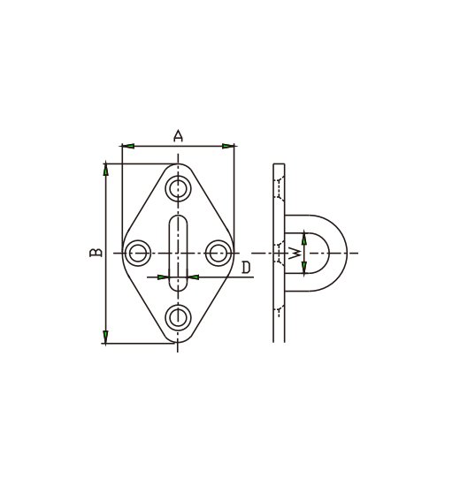 DIAMOND EYE-PLATE AISI304-2850