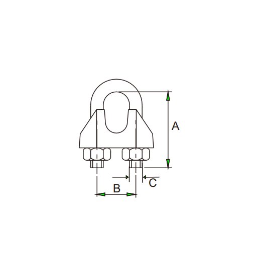 WIRE-ROPE-CLIPS  AISI316, DIN 741-2813