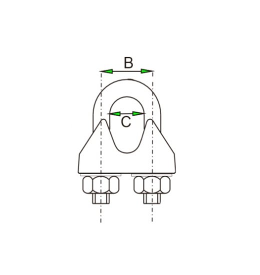 WIRE ROPE CLIP, REINFORCED, ACC. DIN 1142-2812