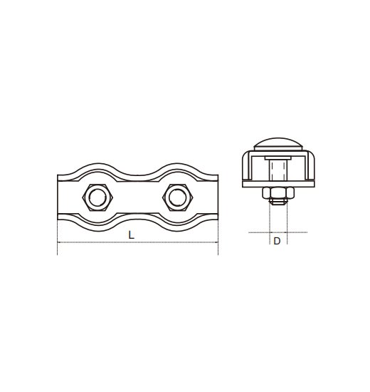 DUPLEX WIRE-ROPE-CLIPS AISI316 GALVANIZED-2817