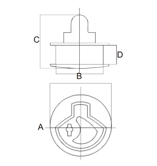 HATCH LATCH AISI 316, CASTED-2827