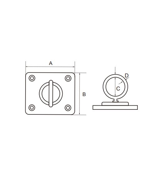 SWIVEL EYE-PLATE AISI304-2851