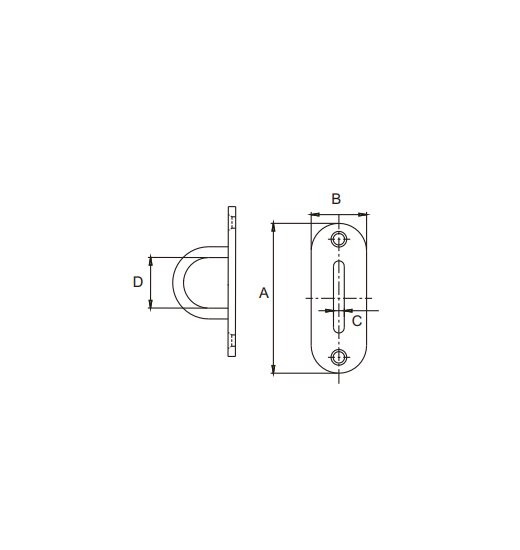 OVAL EYE-PLATE AISI304-2846