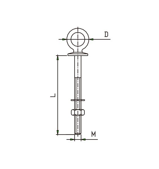 RING SCREW AISI316,WITH COLLAR-2866