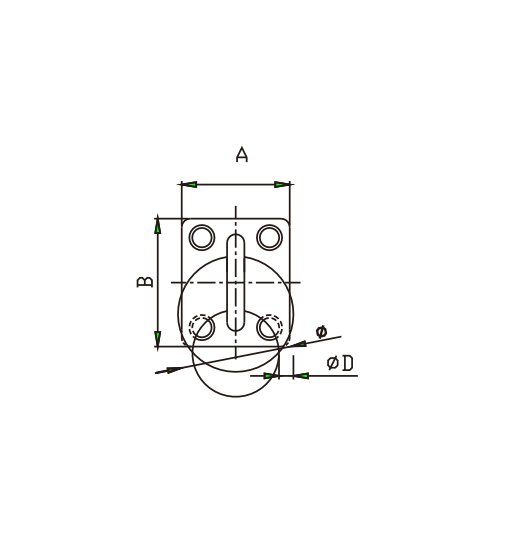 SQUARE EYE-PLATE AISI304 WITH RING-2852