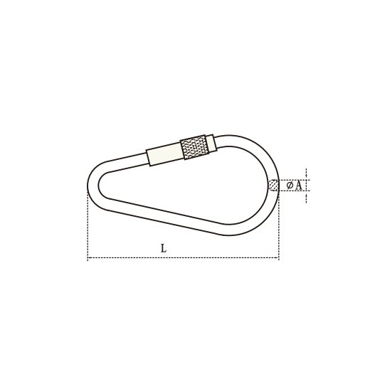 ALUMINIUM KEY RING WITH BRASS SCREW -2799