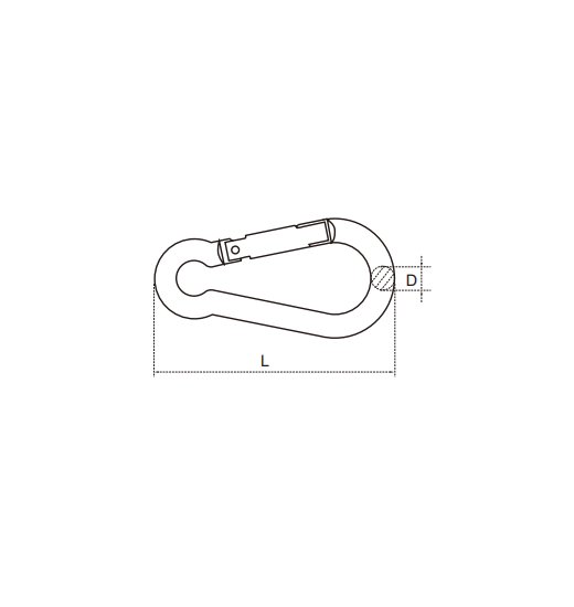 ALUMINIUM SNAP HOOK KEYLOCK-2793