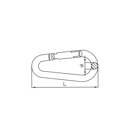 OVAL ALUMINIUM SNAP HOOK -2797
