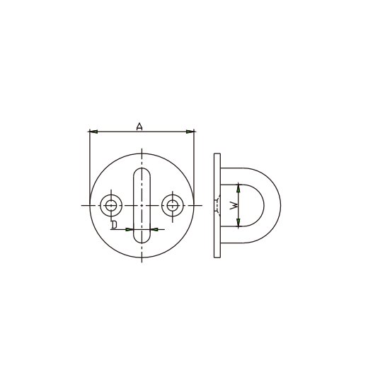 ROUND EYE-PLATE AISI304-2849