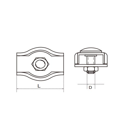 SIMPLEX WIRE-ROPE-CLIPS AISI316 AND  GALVANIZED-2816