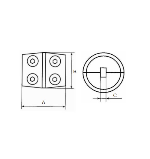 WIRE-DRUM-CLAMP AISI316-2823