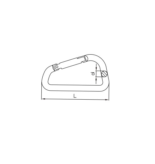 D-TYPE ALUMINIUM SNAP HOOK -2798