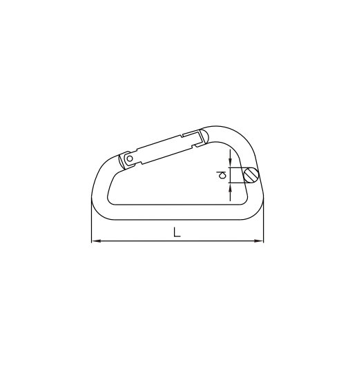 ASYMETRIC ALUMINIUM SNAP HOOK -2795